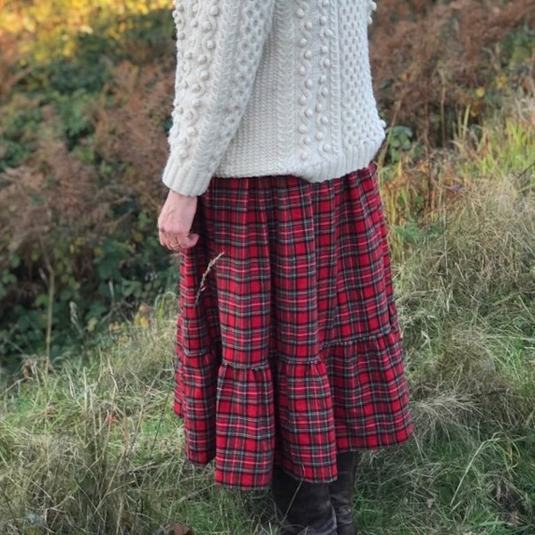 RosaBlue Originals Red Tartan Magpie Skirt, £55