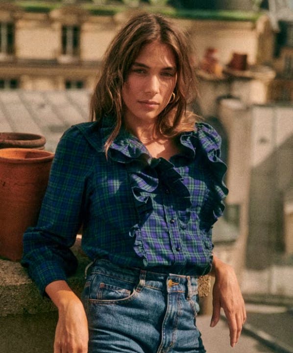 Sezane Tartan Jane Shirt, £100