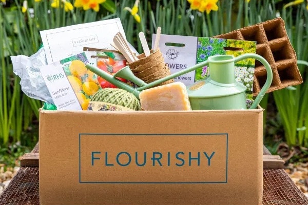 Flourishy These seasonal subscription boxes are sent out every three months to align with the seasons. Each box contains a gift for the garden, and a gift for the gardener. £39.95 every three months