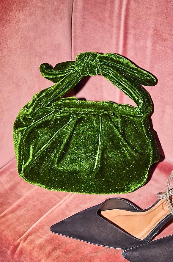 Anthropologie Mini Velvet Satchel Bag, £50