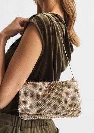 Reiss Charlotte, Chainmail Clutch Bag, £128