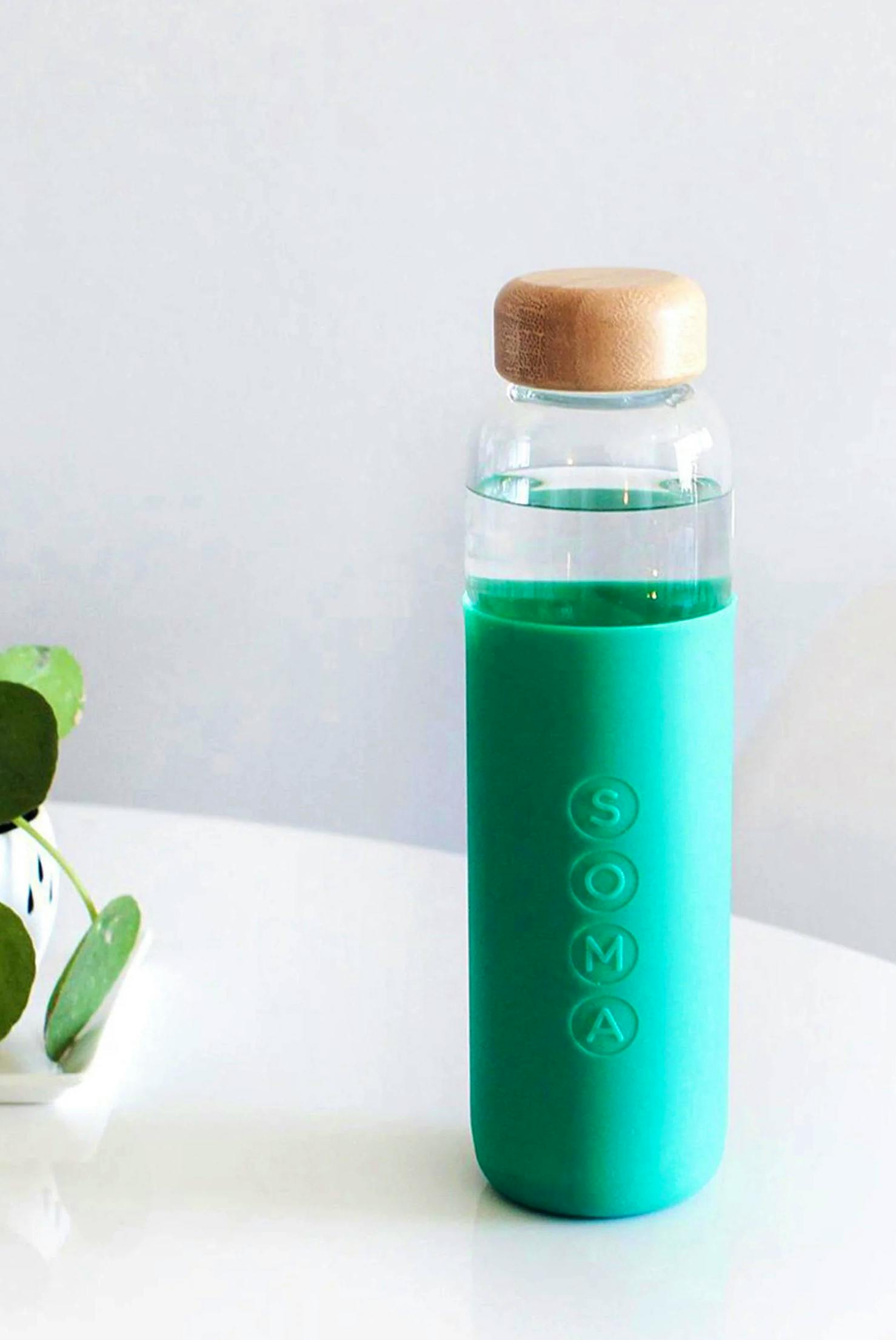 Soma V2 Glass Water Bottle - Emerald | 500ml, £20