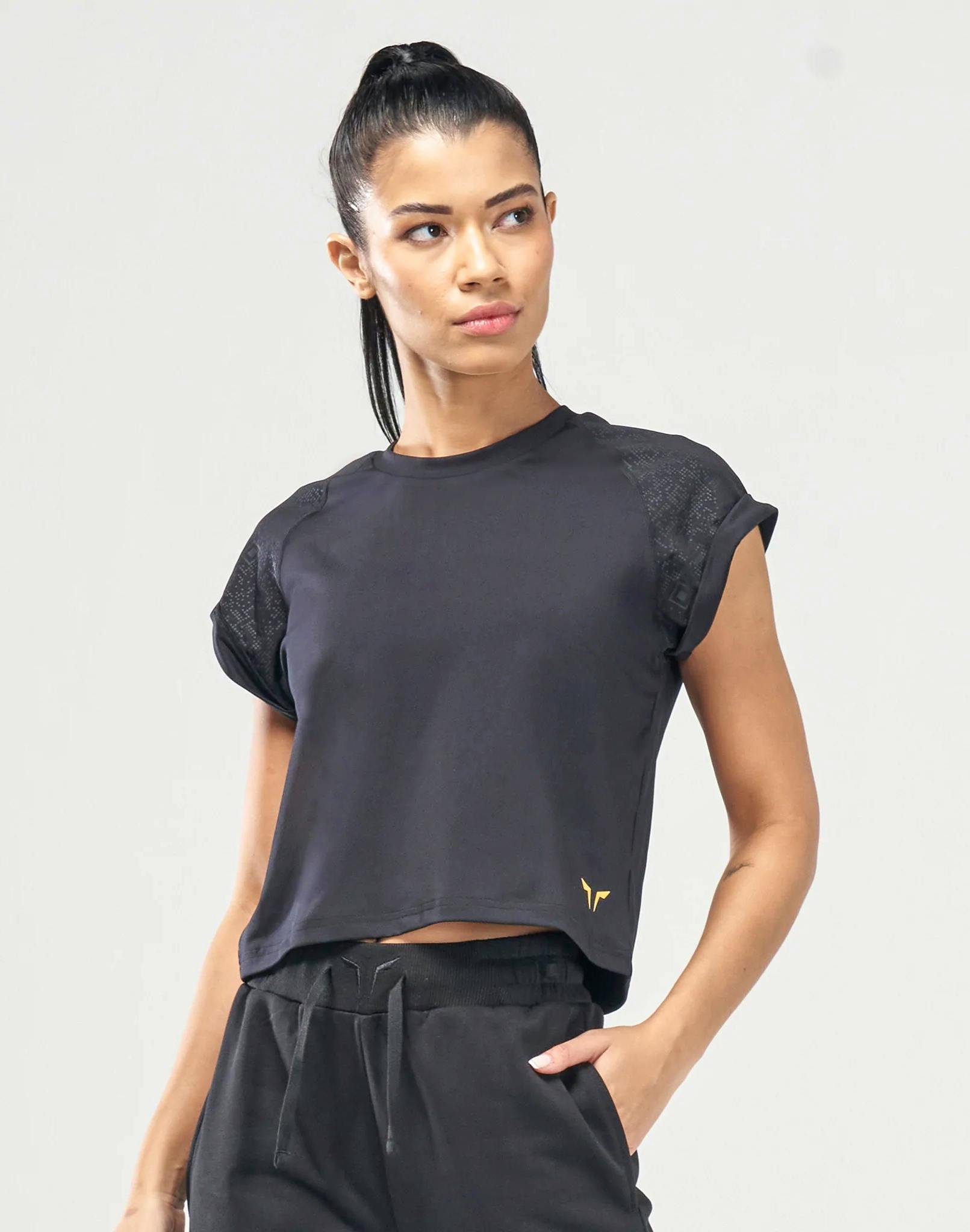 Squat Wolf Code Boxy Tee – Black, £36