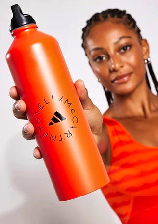 Adidas X Stella McCartney Water Bottle - Semi Impact Orange/Black, £38