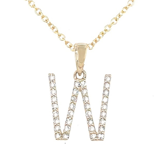 London Road Jewellery 9ct Yelow Gold Diamond Initial Necklace, £395
