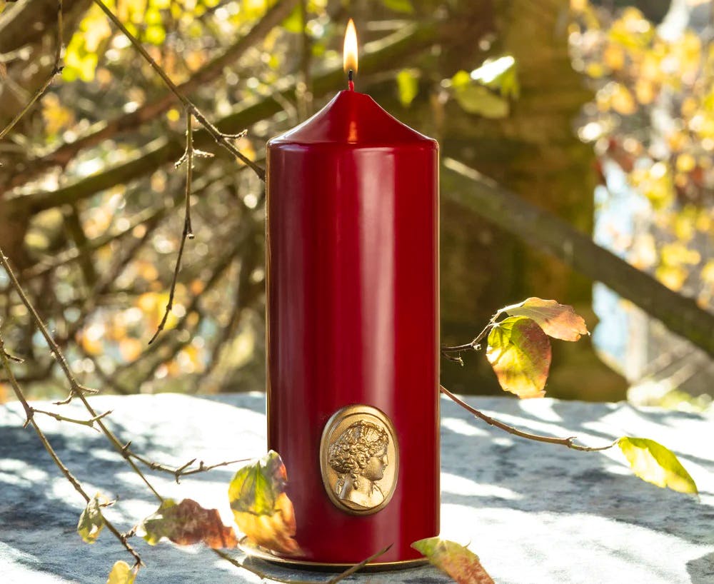 Summerill & Bishop Trudon ‘Madame De Pompadour’ Cameo Pillar Candle, £55