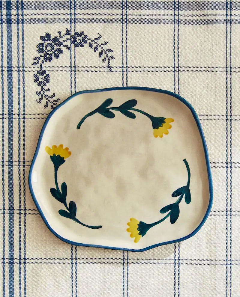 Zara Home Floral Terracotta Dessert Plate, £12.99