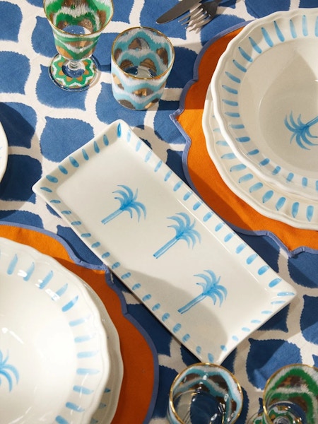 Les Ottomans Palm Tree Hand-Painted Ceramic Platter, £55