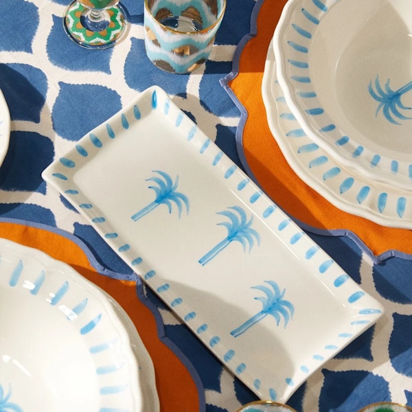 Les Ottomans Palm Tree Hand-Painted Ceramic Platter, £55