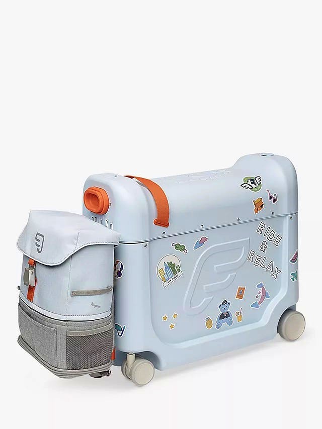 John Lewis Stokke JetKids BedBox and Crew Backpack Travel Bundle, Blue Sky, £189