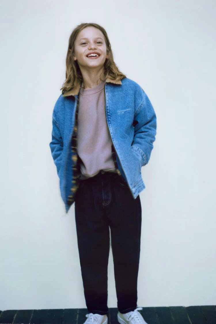 Zara Denim Jacket With Faux Shearling, £39.99