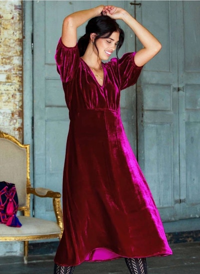 Silk Velvet Tea Dress NOW £179
