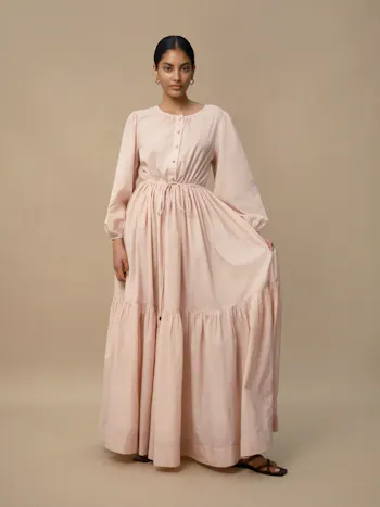 Catherine – Blush Cotton Dress