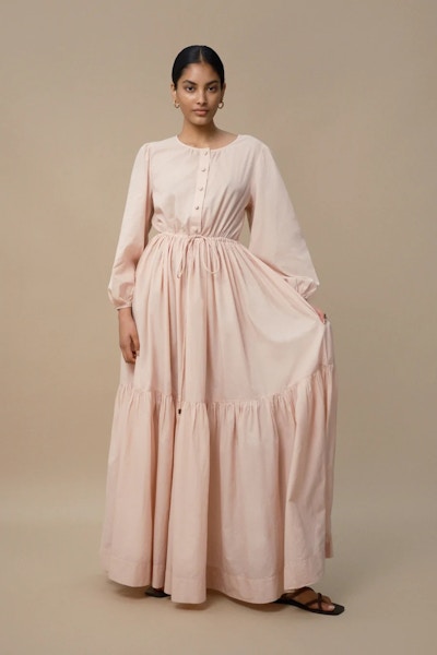 Catherine – Blush Cotton Dress £260