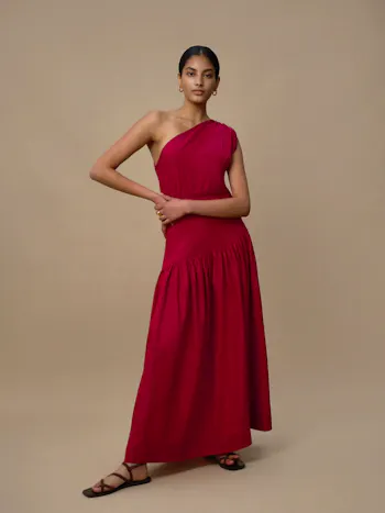 Mariam – Scarlet Cotton Dress
