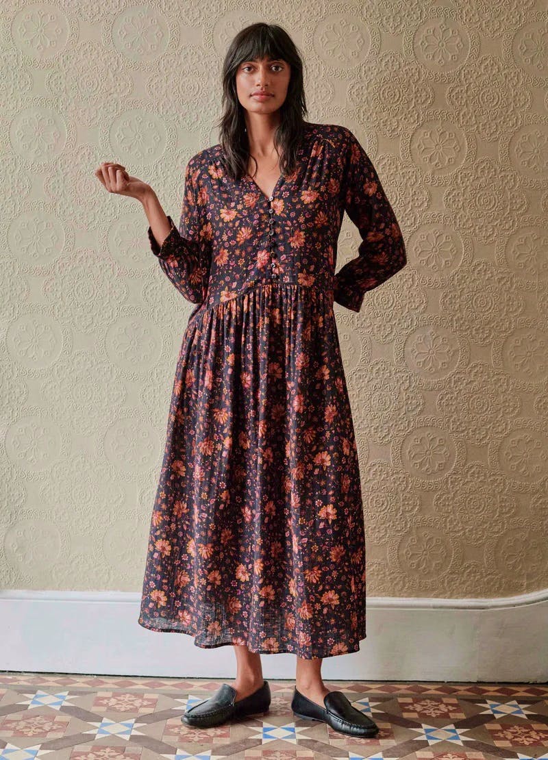 Pearl Dress In Floral Print Now £125