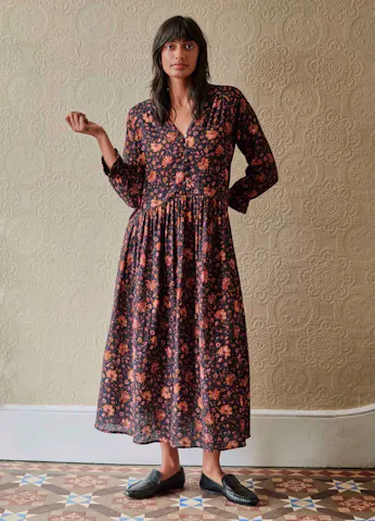 Pearl Dress In Floral Print