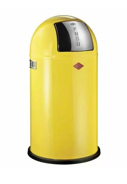 Wesco Pushboy Single Compartment 50l Kitchen Bin In Yellow, £109
