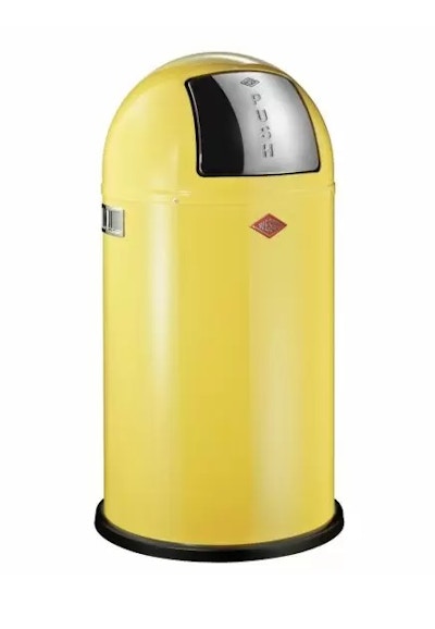 Wesco Pushboy Single Compartment 50l Kitchen Bin In Yellow, £109