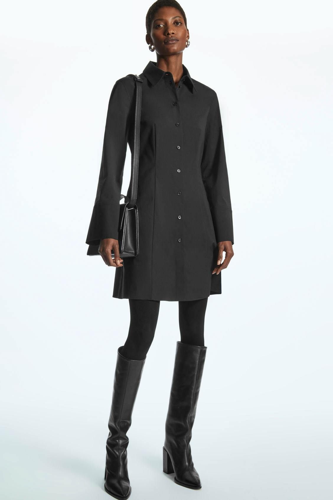 Waisted Mini Shirt Dress £79