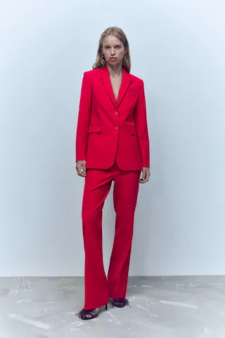 Straight Blazer With Pockets