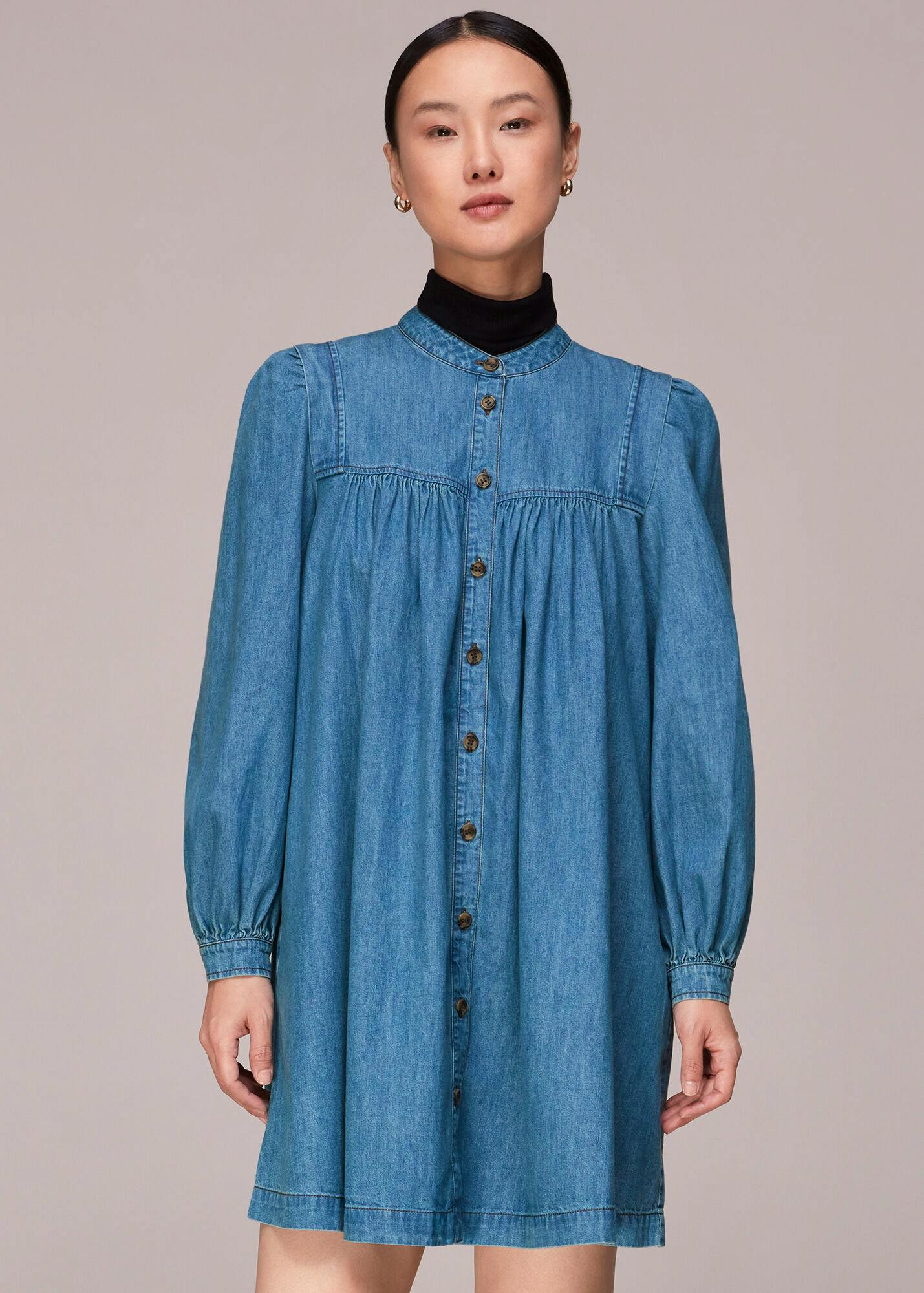 Chambray Denim Trapeze Dress £119
