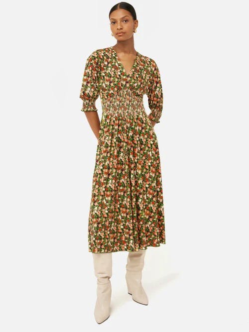 Carnation Smocked Jersey Dress £155