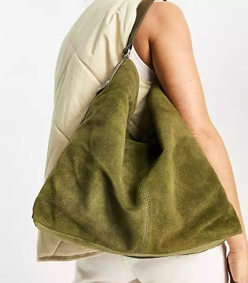 ASOS Suede Tote In Dark Green, £43