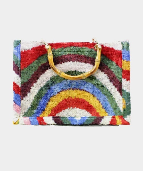 Aspiga Rainbow Small Silk Tote Bag, £190