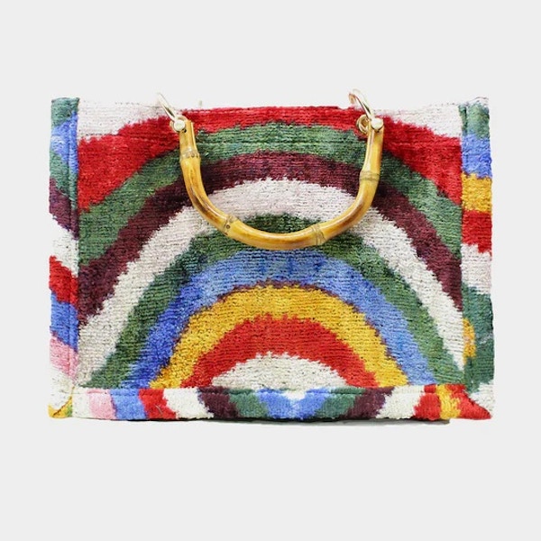 Aspiga Rainbow Small Silk Tote Bag, £190