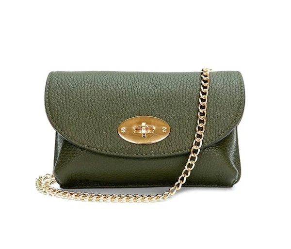 Apatchy The Mila Olive Green Leather Phone Bag, £64