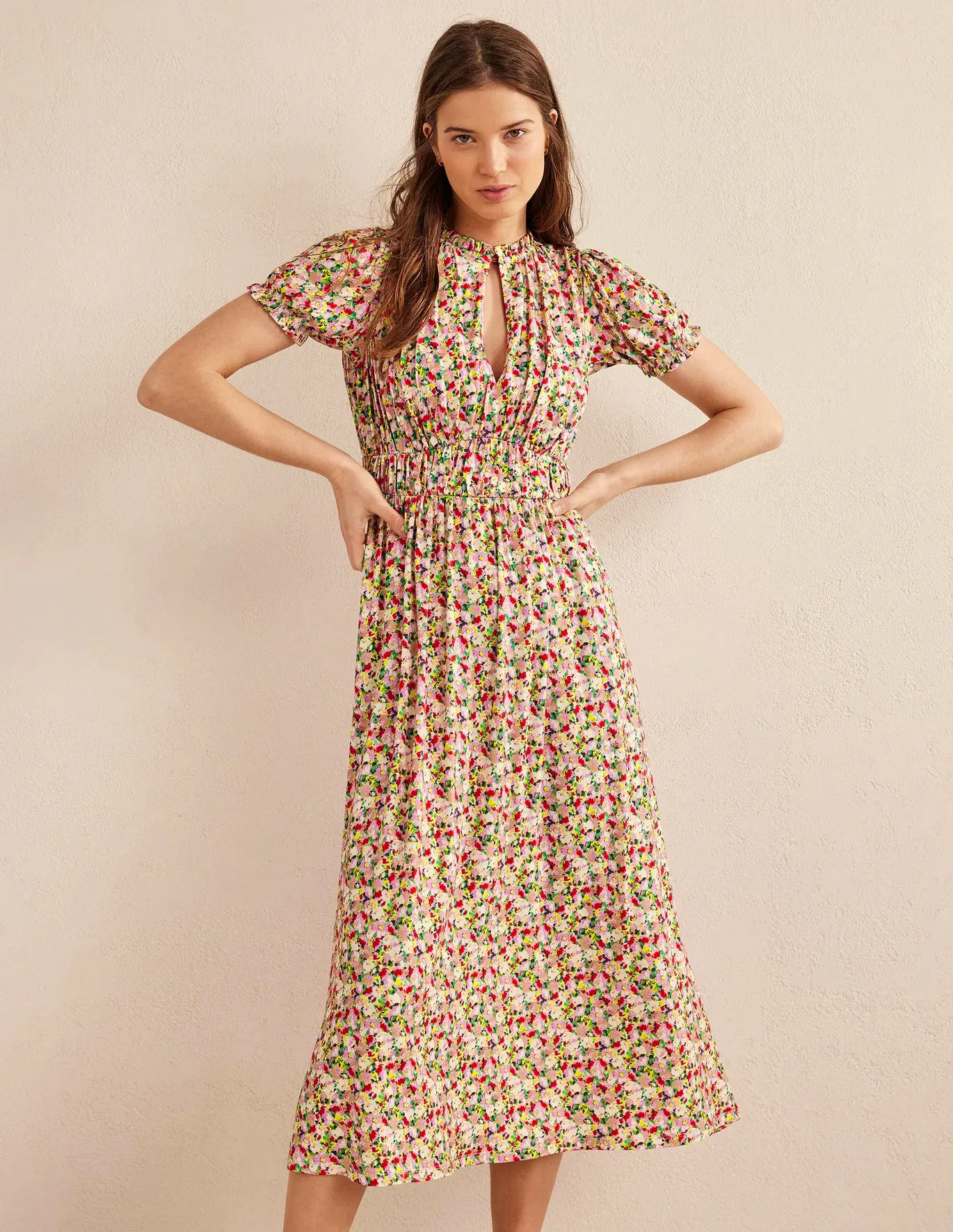Ruched Jersey Midi Tea Dress £98