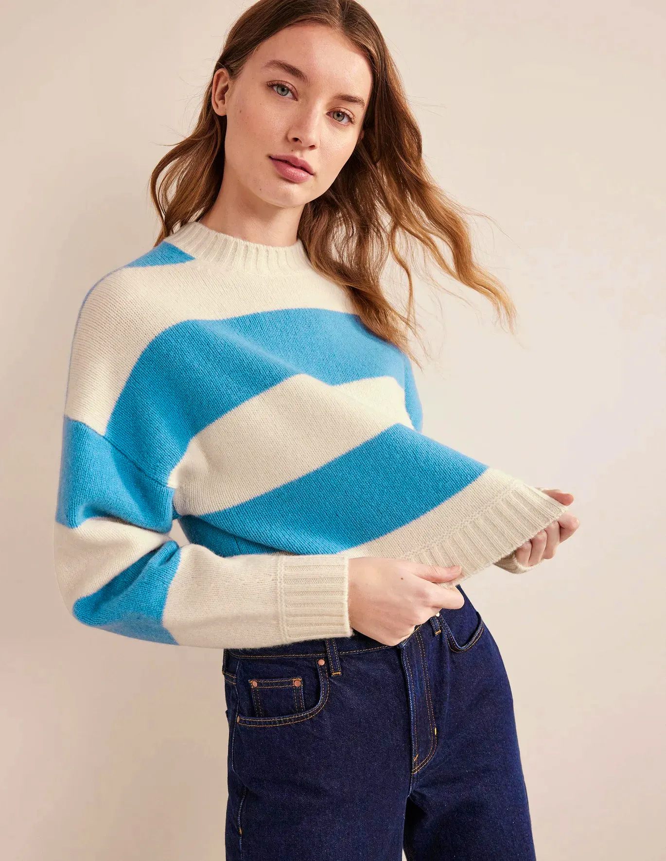 Brushed Wool Cropped Jumper £110