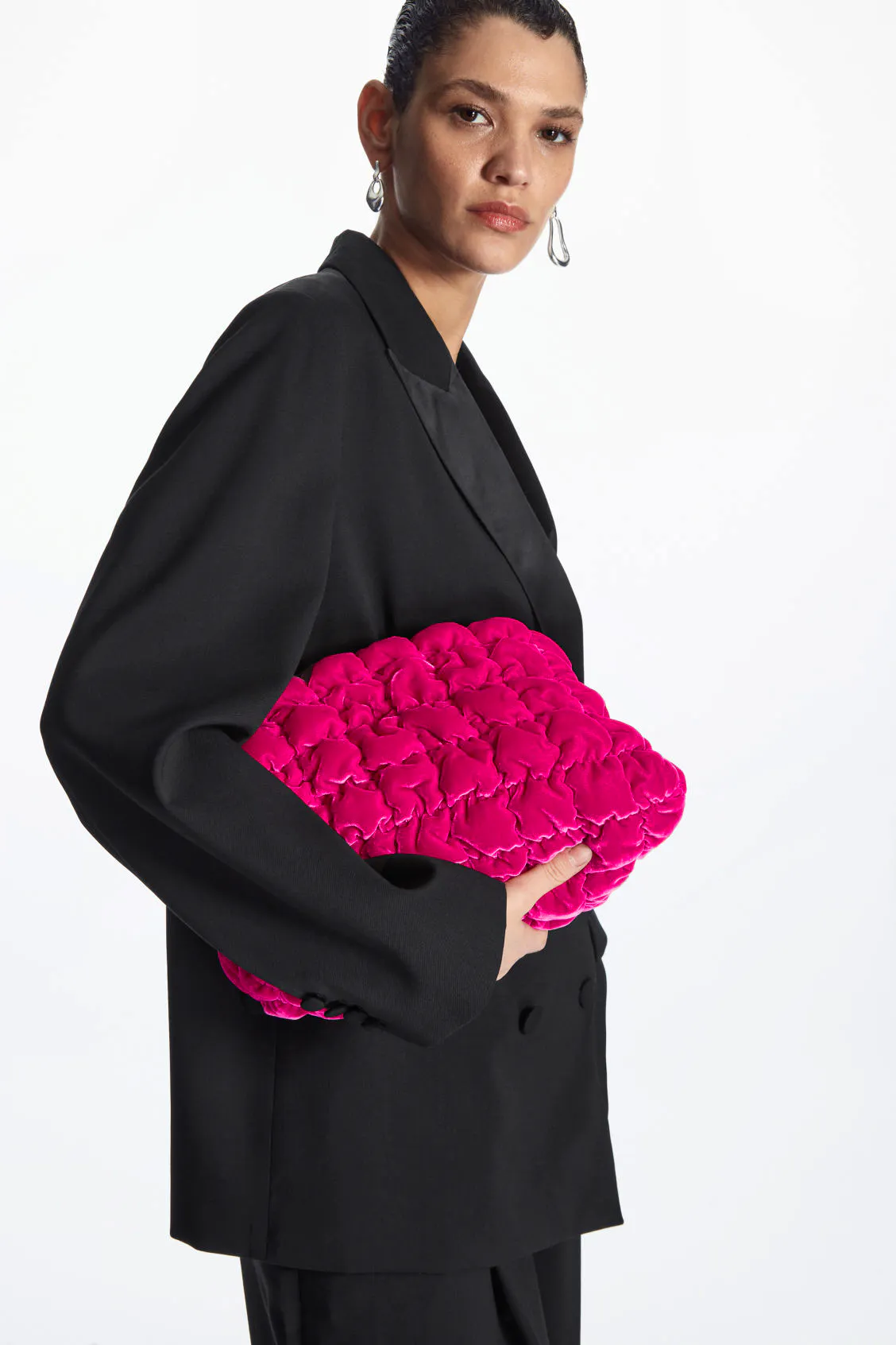 Quilted Velvet Clutch Bag £69