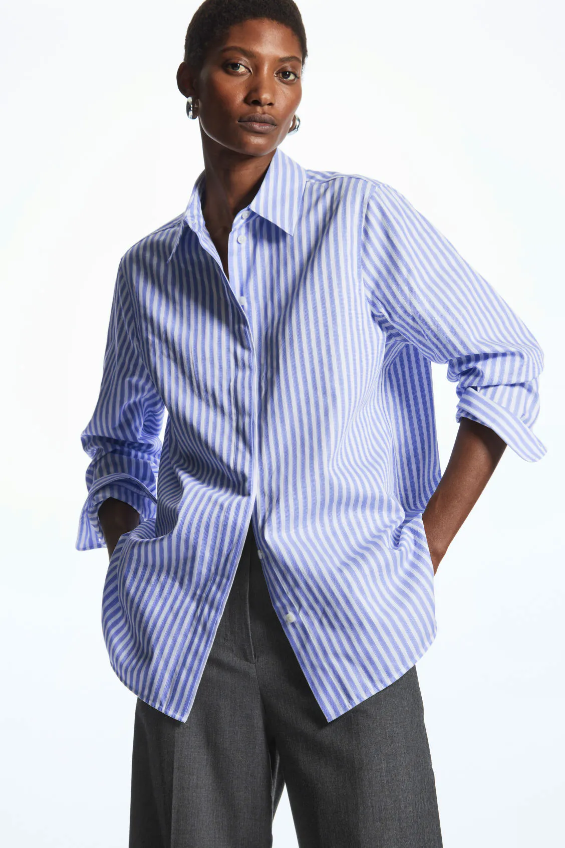 Minimal Concealed-Placket Shirt £69