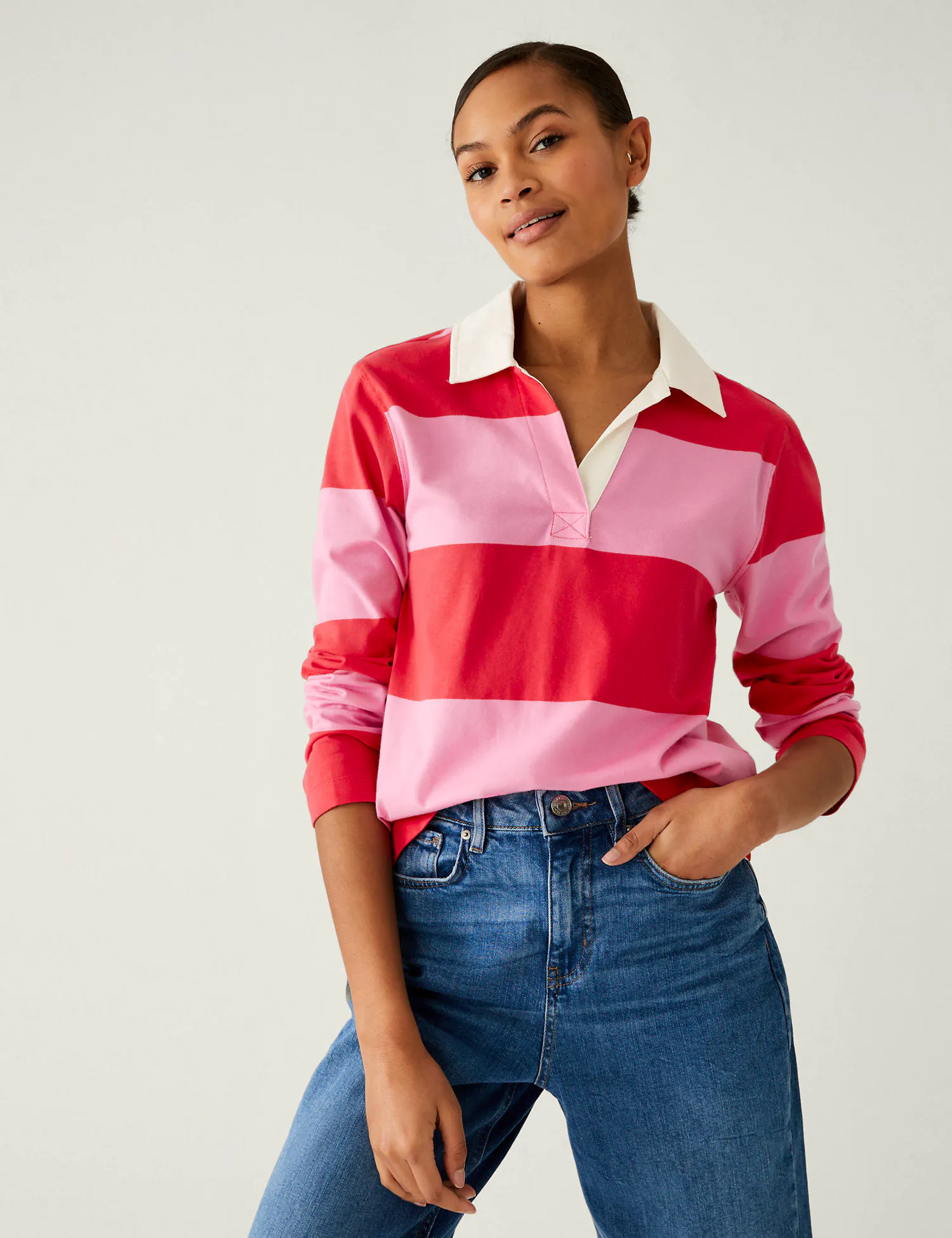 Pure Cotton Striped Rugby Top £29.50