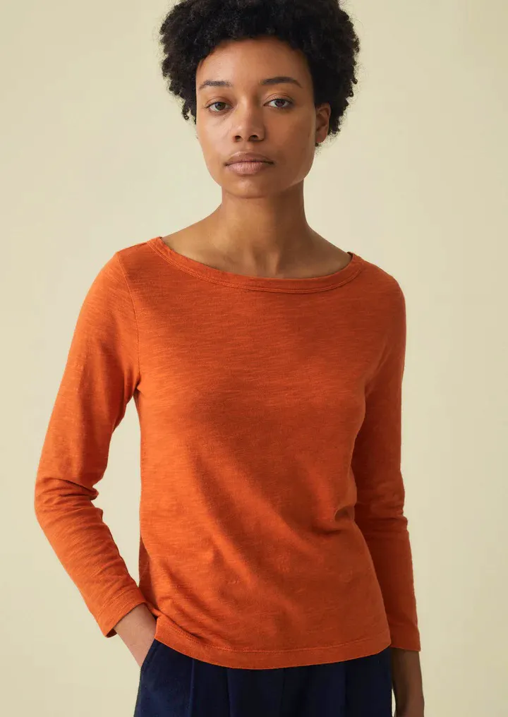 Garment Dyed Boat Neck Tee £65