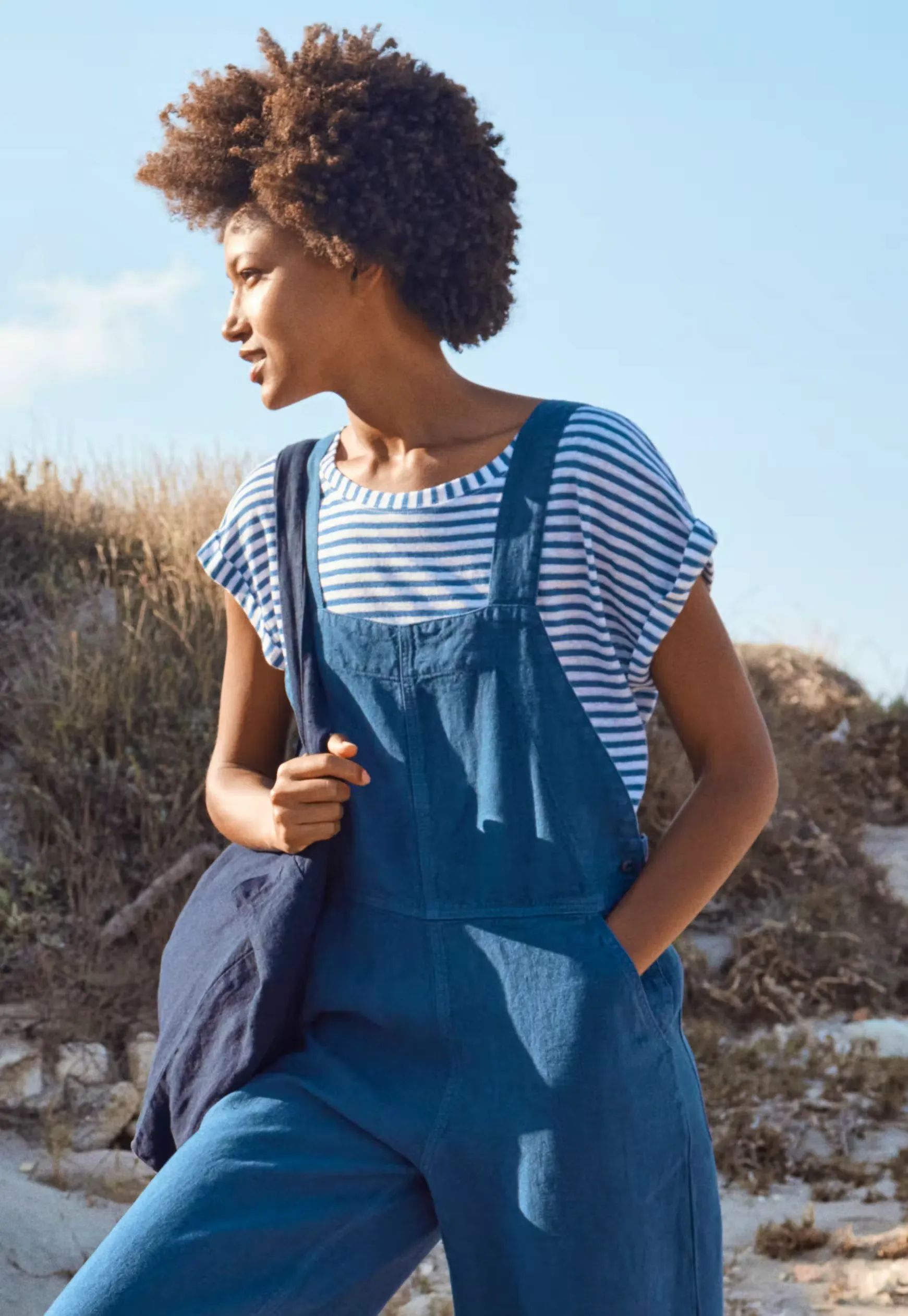 Dungarees In Heavy Linen £169
