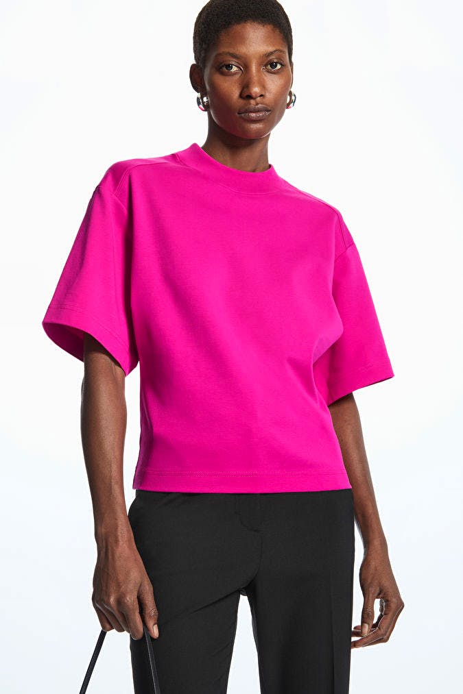 Cos Boxy-Fit Mock-Neck T-Shirt, £35