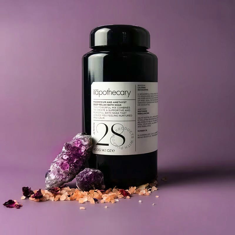 Ila Apothecary Magnesium And Amethyst Deep Relax Bath Soak, £55