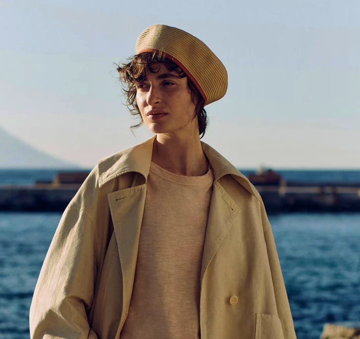 TOAST Cableami Braided Cotton Beret, £110