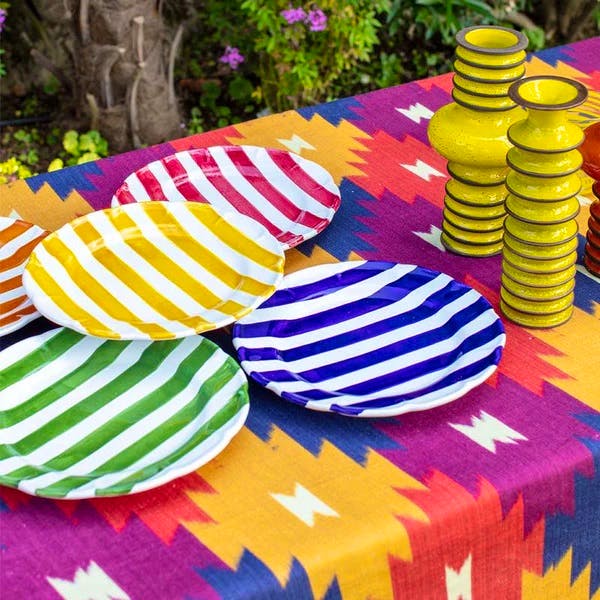 Cabana Righe Plate Yellow, £35