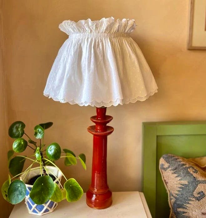 Alice Palmer White Scallop Lampshade, £125