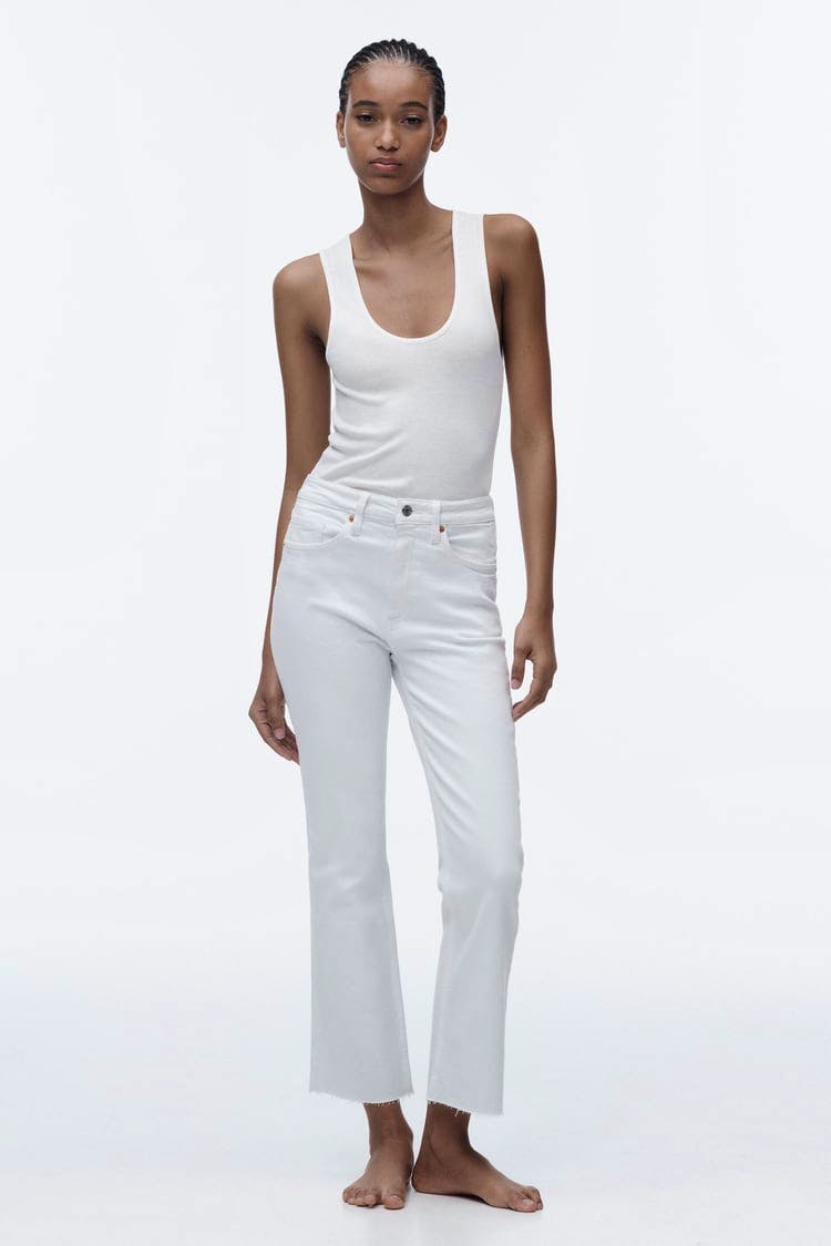 Zara Cropped Flare Jeans, £29.99