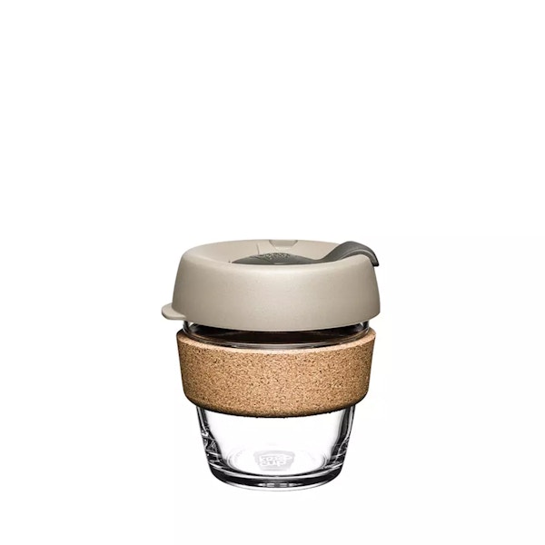Brew Cork This Barista standard 6oz cup from KeepCup is the perfect dinky reusable for espresso lovers. Made from durable, toughened glass with a recovered cork band made from the waste of wine cork production in Portugal. Its press fit sipper lid makes it easy to drink from - lid on or off.
KeepCup, from £20