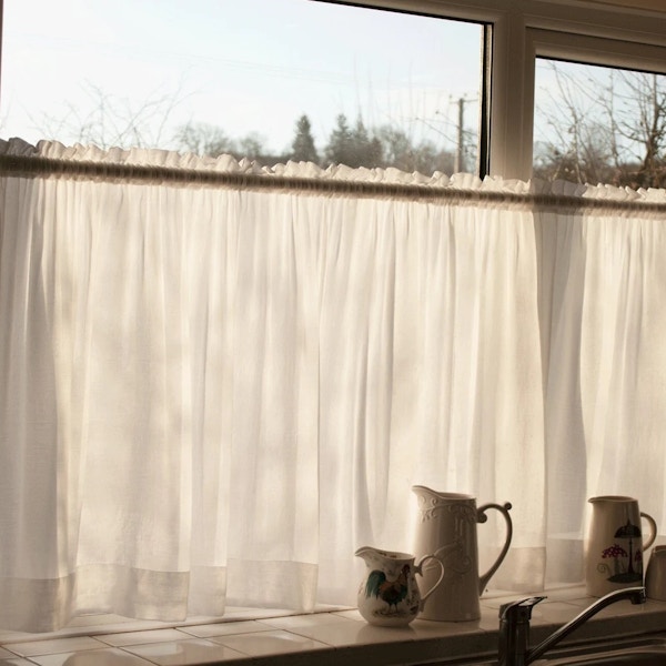 Etsy Ruffle top cafe style curtain, from £28