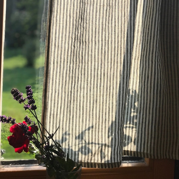 Etsy Striped Linen Cafe Curtain, from £29.27