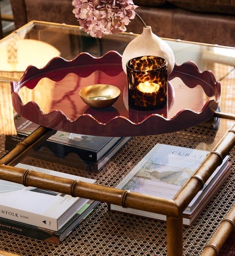 OKA Talasa Tray - Chinese Red, £150