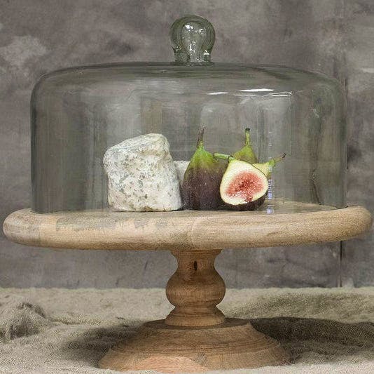 Nkuku Recycled Glass Dome Cake Stand, £95