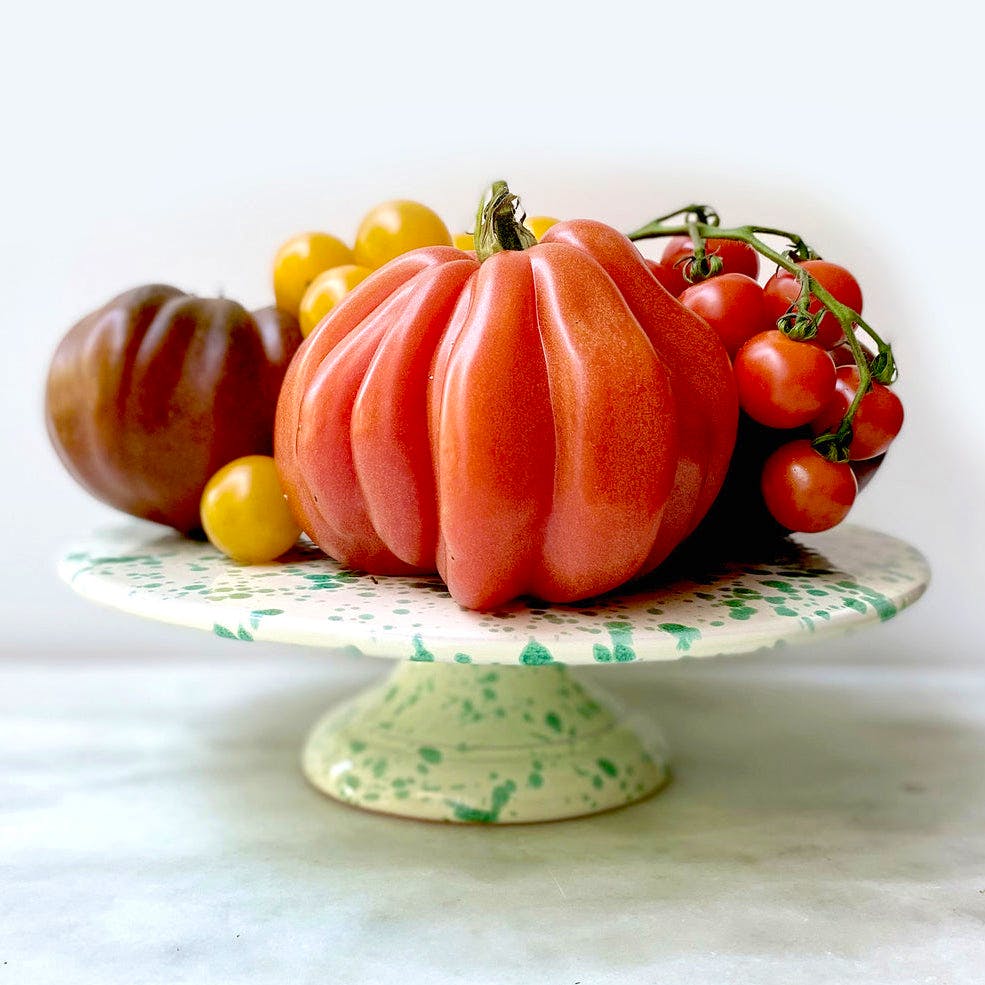 Hot Pottery Cake Stand In Pistachio, £100
